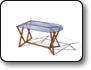 Tafel in noten en glas - 3D-tekening